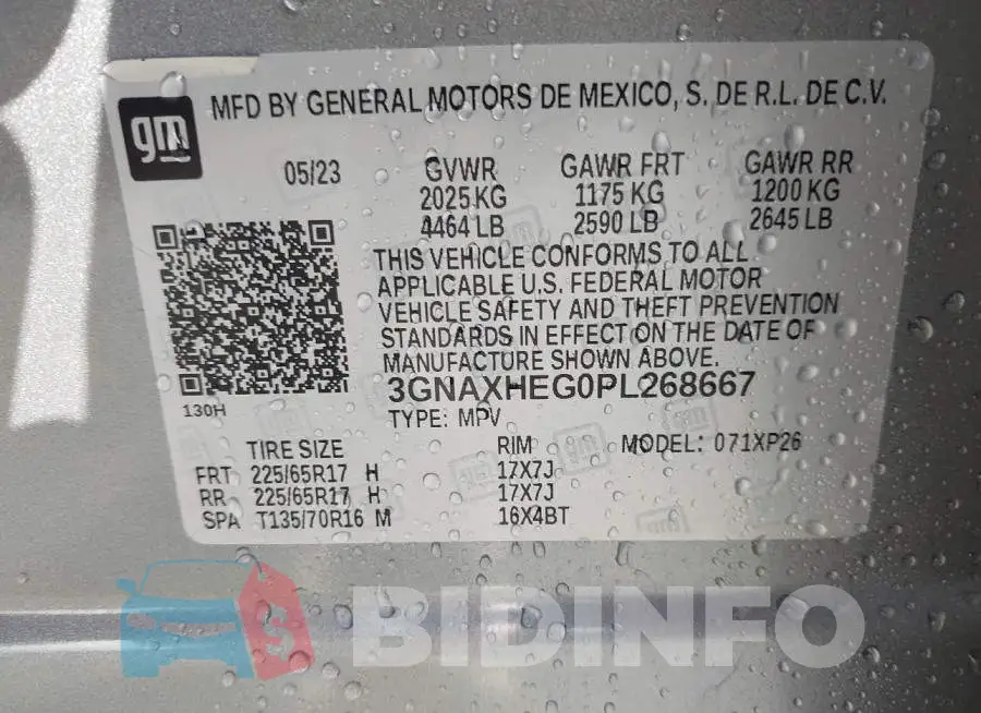3GNAXHEG0PL268667 Photo# 9