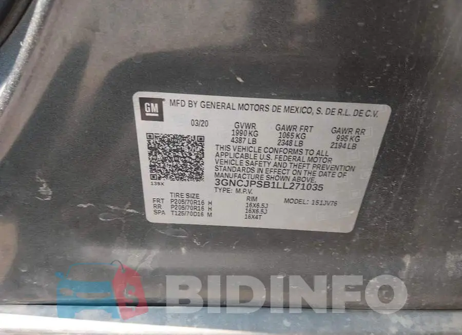 3GNCJPSB1LL271035 Photo# 9
