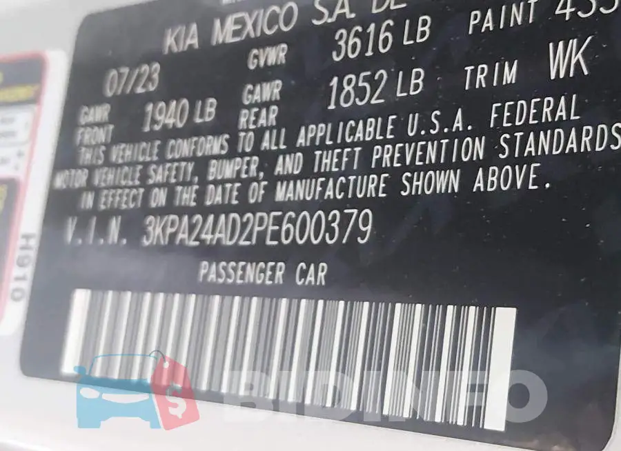 3KPA24AD2PE600379 Photo# 9