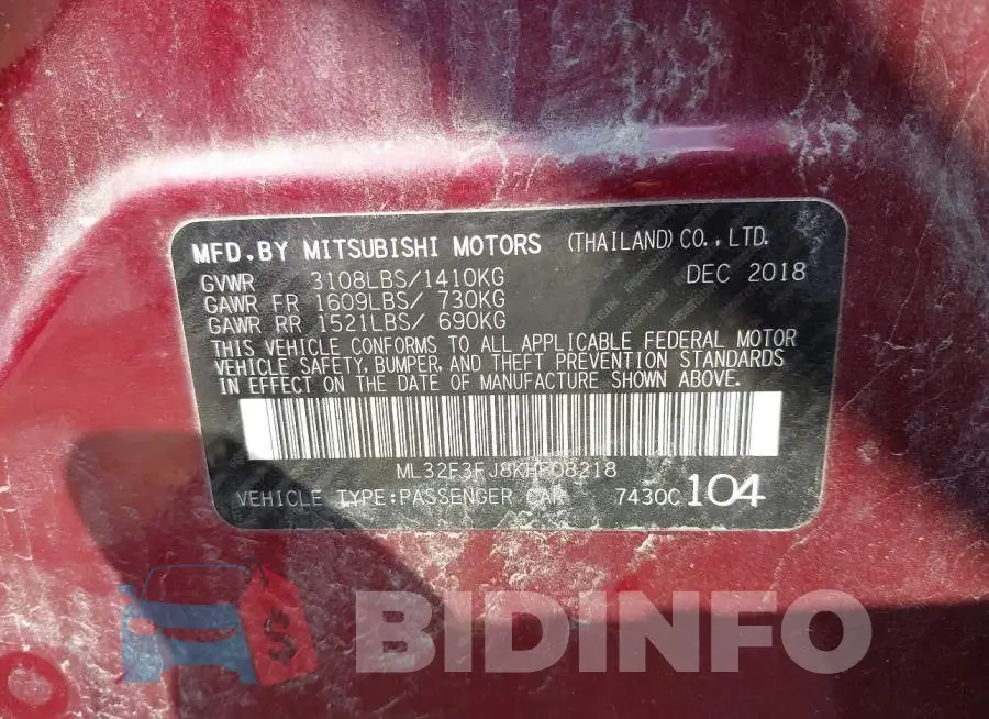ML32F3FJ8KHF08218 Photo# 9