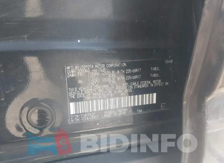 JTMP1RFV4KD507787 Photo# 9