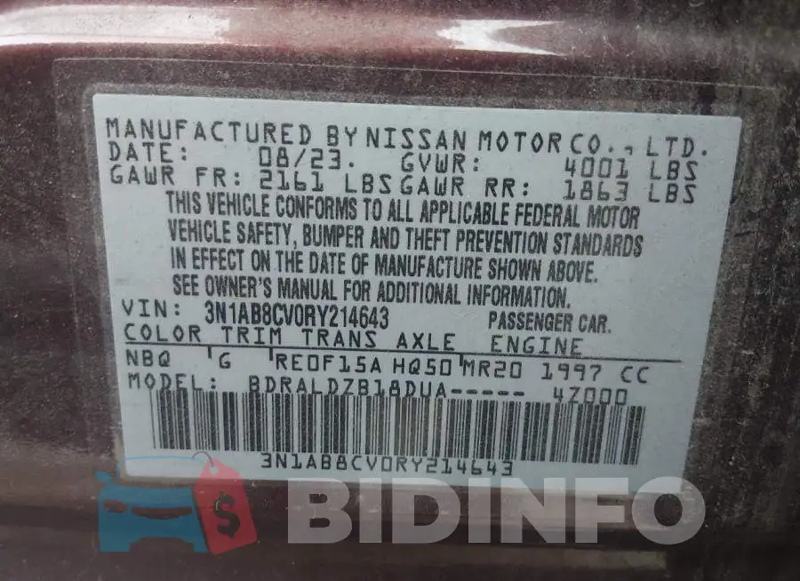 3N1AB8CV0RY214643 Photo# 9