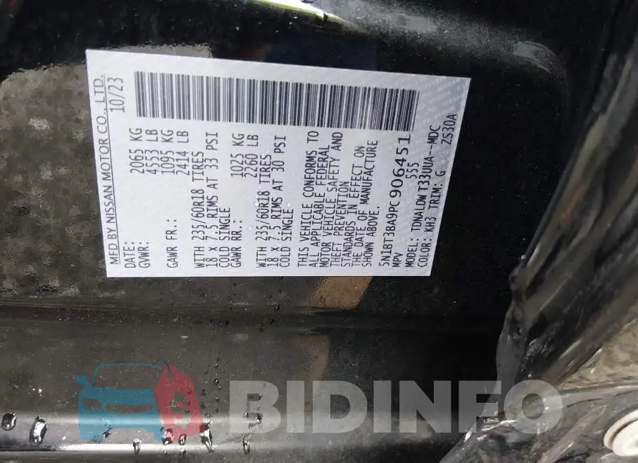 5N1BT3BA9PC906451 Photo# 9