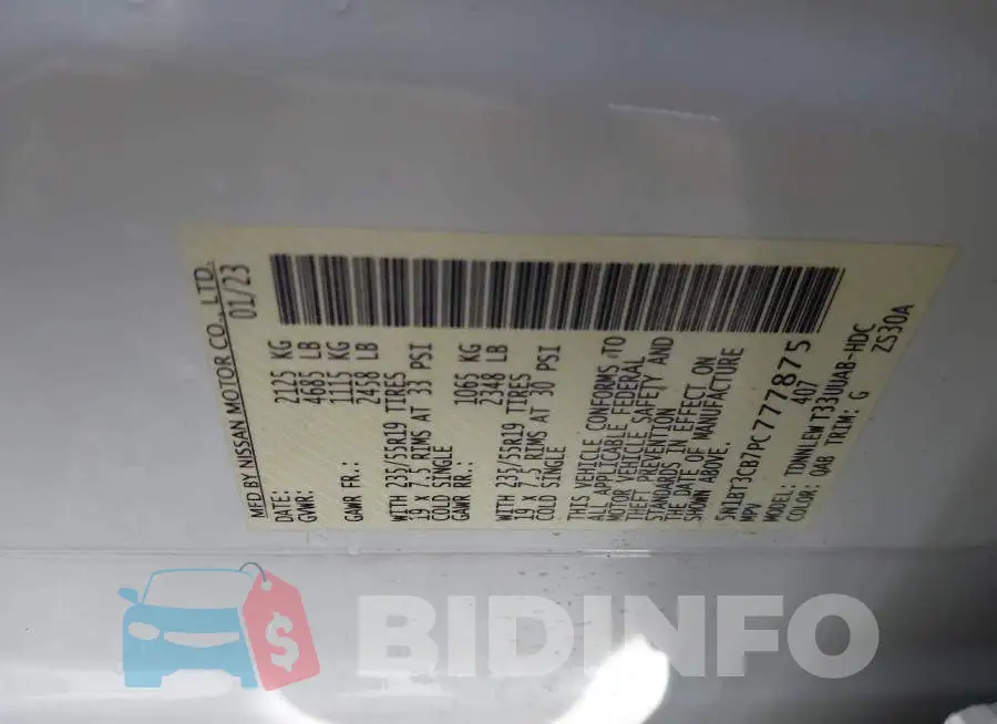 5N1BT3CB7PC777875 Photo# 9