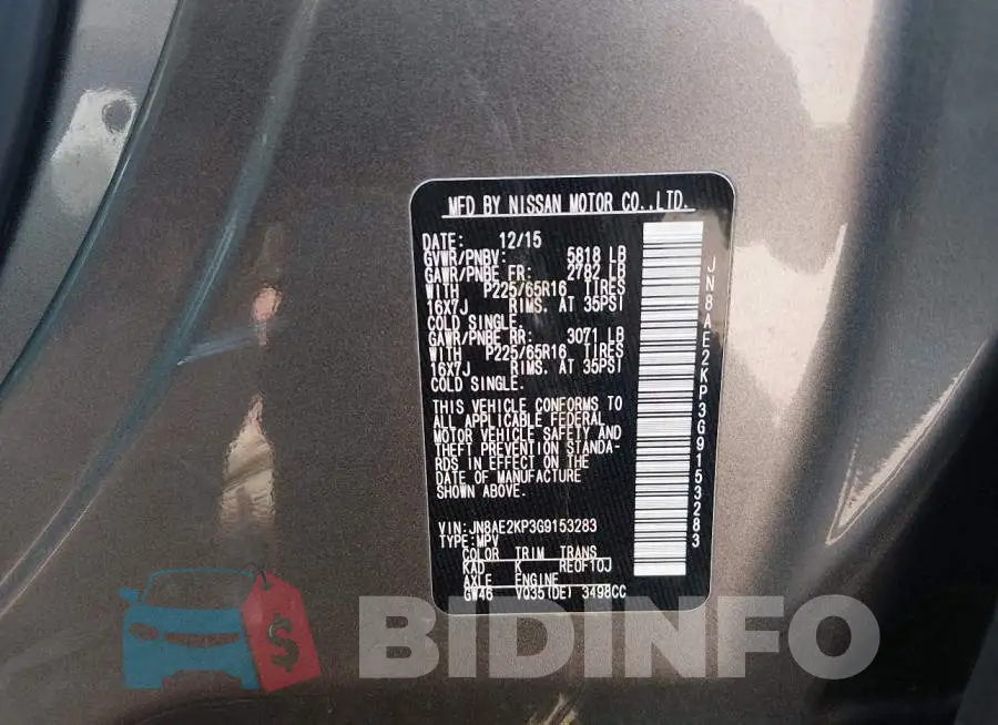 JN8AE2KP3G9153283 Photo# 9