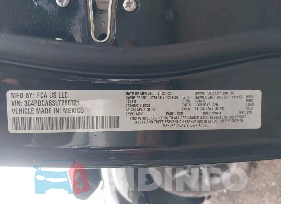 3C4PDCAB3LT280721 Photo# 9