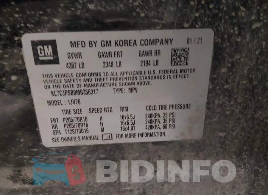 KL7CJPSB8MB356317 Photo# 9