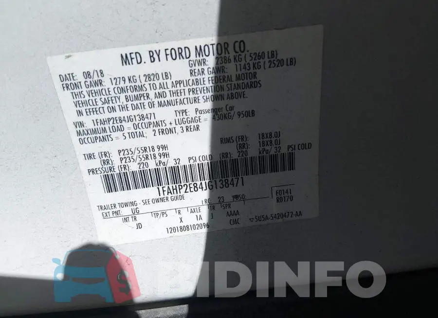 1FAHP2E84JG138471 Photo# 9