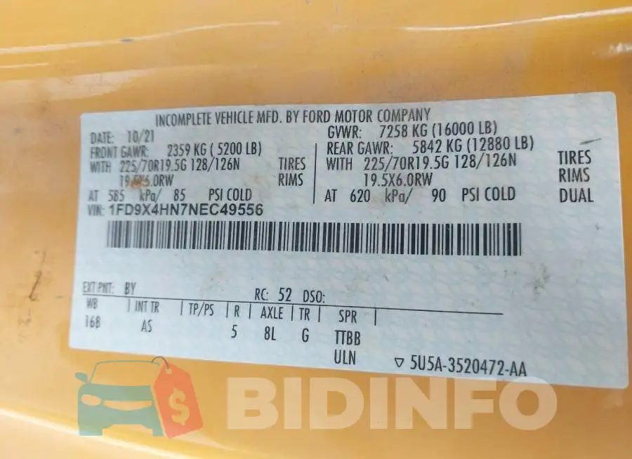 1FD9X4HN7NEC49556 Photo# 8