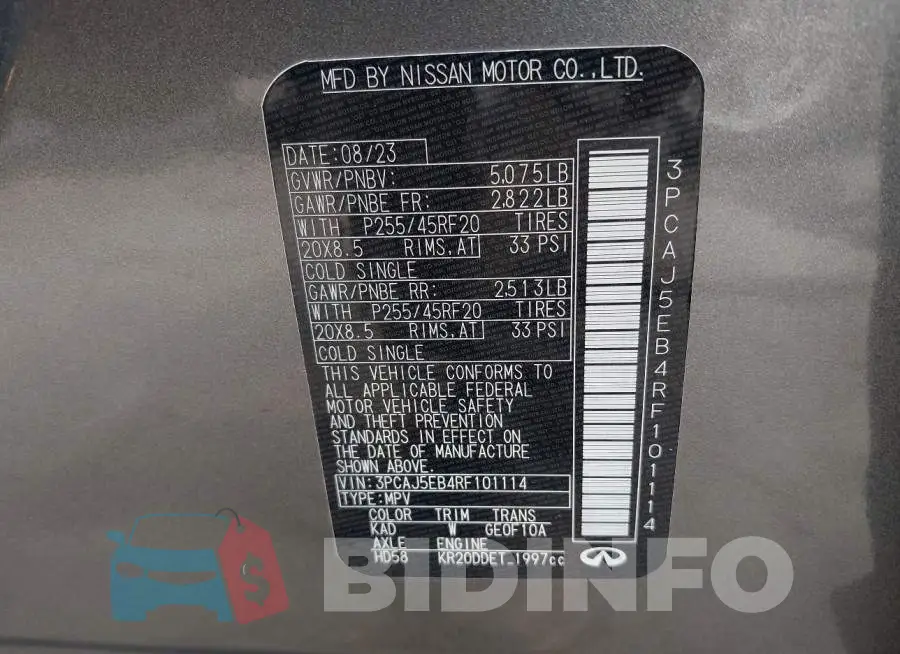 3PCAJ5EB4RF101114 Photo# 9