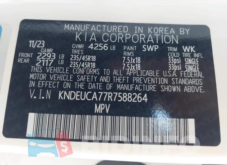 KNDEUCA77R7588264 Photo# 9