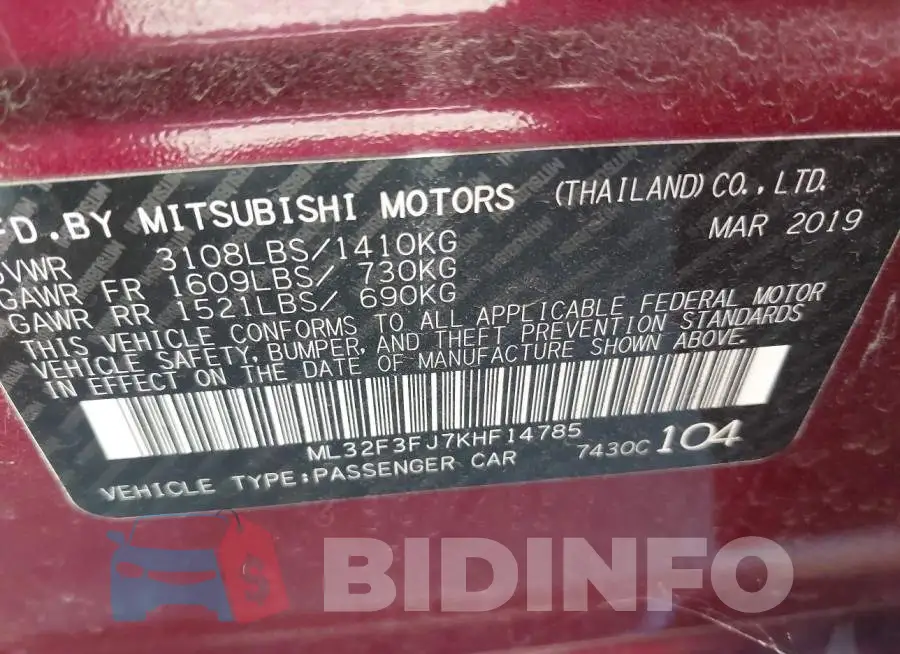 ML32F3FJ7KHF14785 Photo# 9