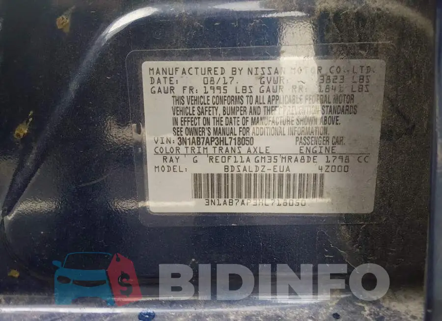 3N1AB7AP3HL718050 Photo# 9