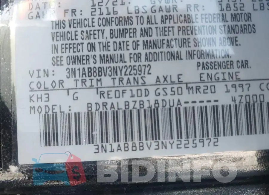 3N1AB8BV3NY225972 Photo# 9