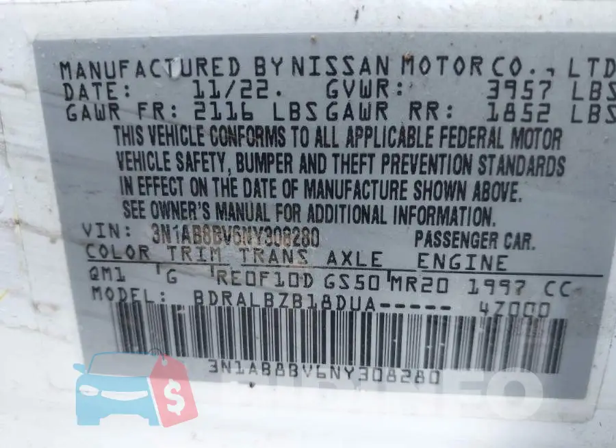 3N1AB8BV6NY308280 Photo# 9