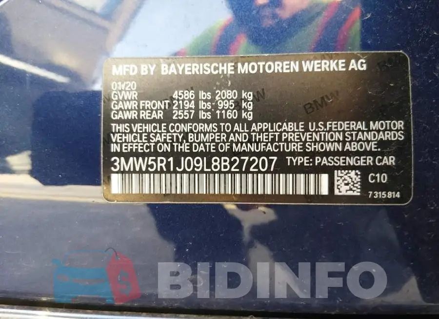 3MW5R1J09L8B27207 Photo# 9