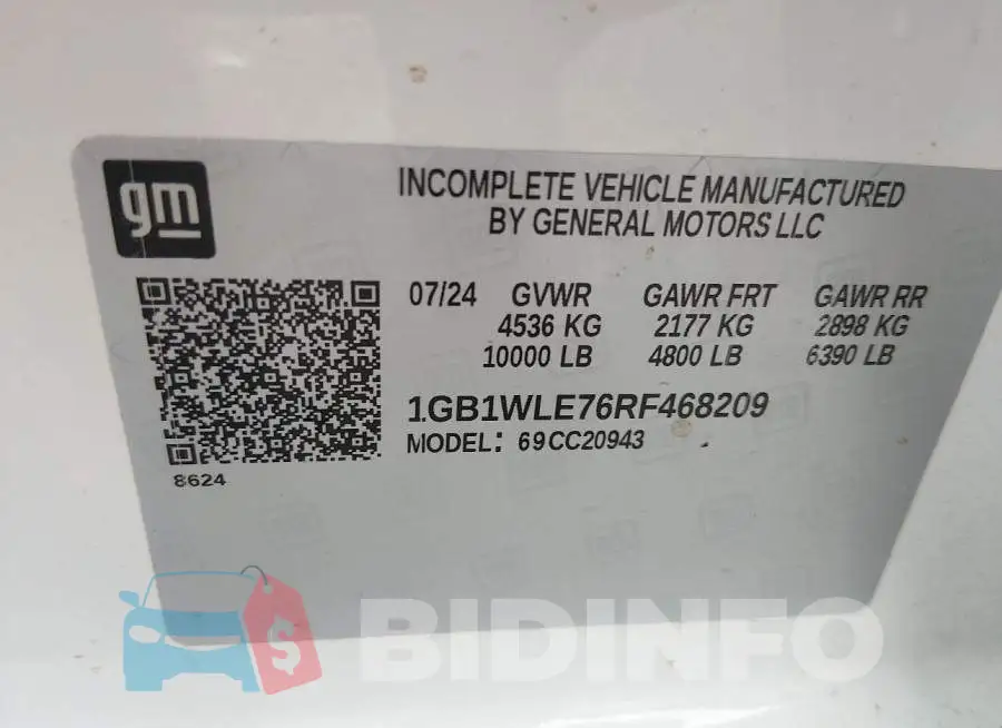 1GB1WLE76RF468209 Photo# 9