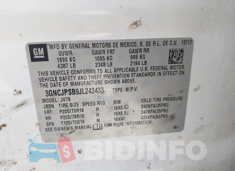 3GNCJPSB9JL243433 Photo# 9