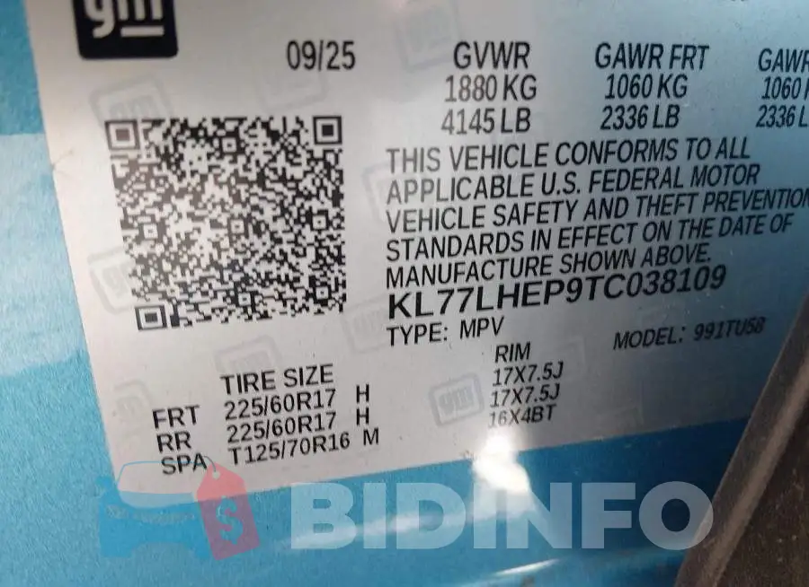 KL77LHEP9TC038109 Photo# 9