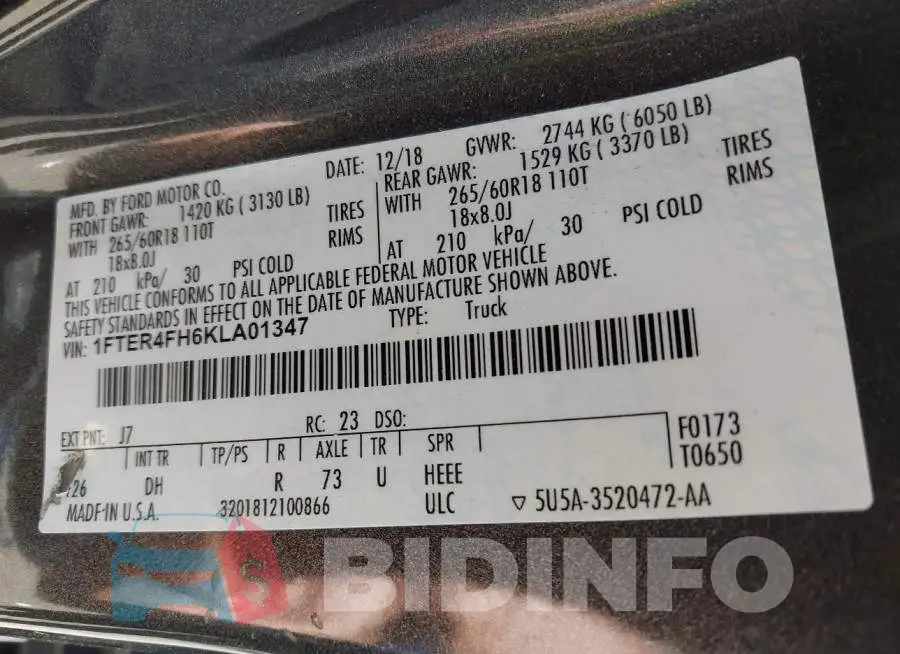 1FTER4FH6KLA01347 Photo# 9