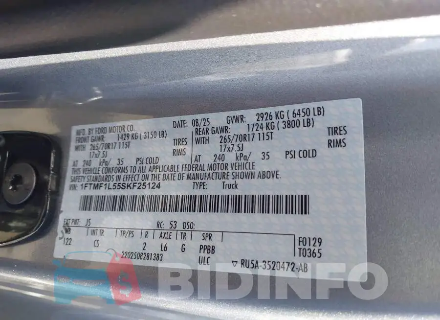 1FTMF1L55SKF25124 Photo# 9
