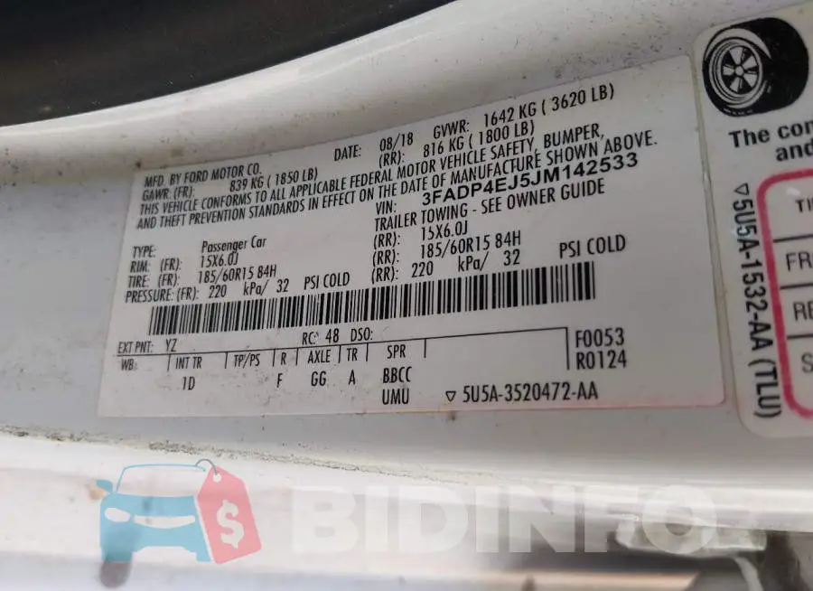 3FADP4EJ5JM142533 Photo# 9