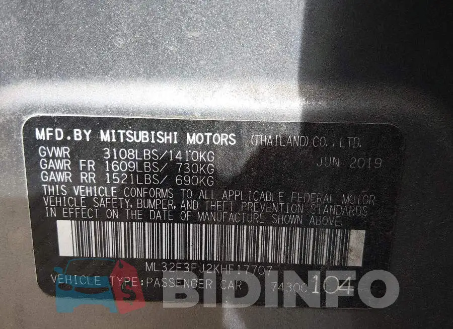 ML32F3FJ2KHF17707 Photo# 9