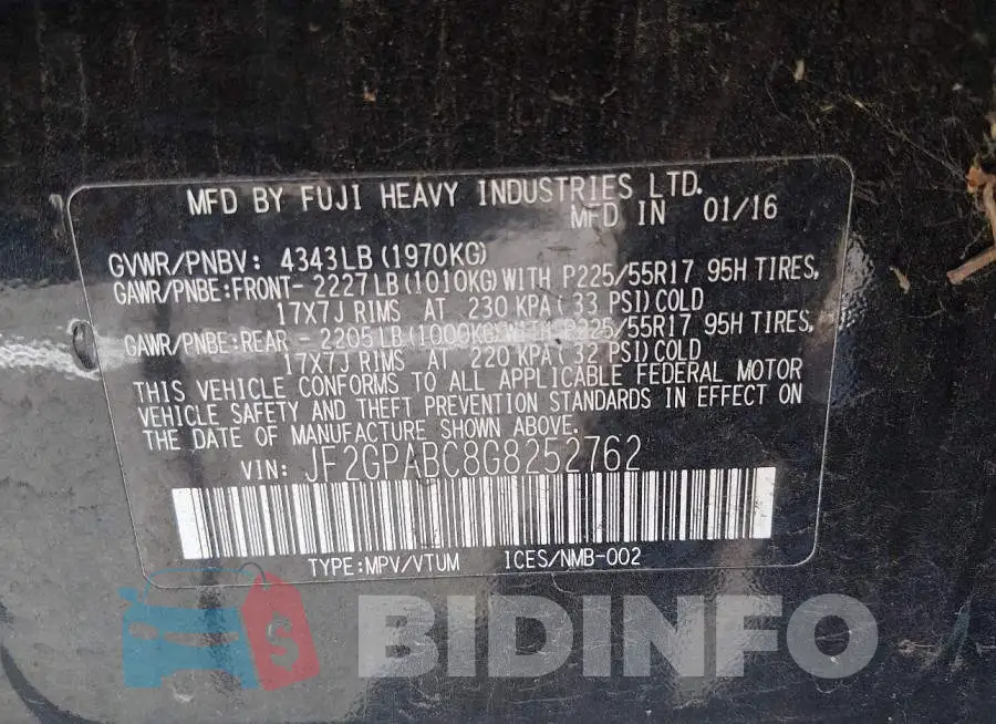 JF2GPABC8G8252762 Photo# 16