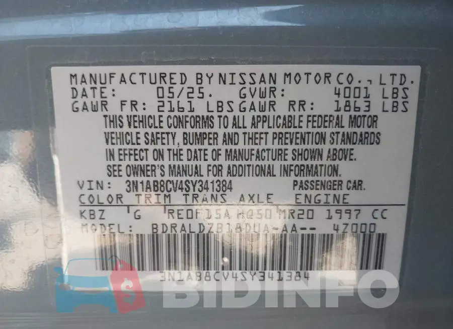 3N1AB8CV4SY341384 Photo# 9