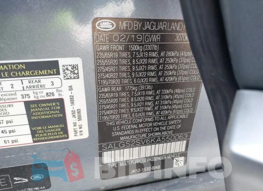SALGS2SV6KA550063 Photo# 9