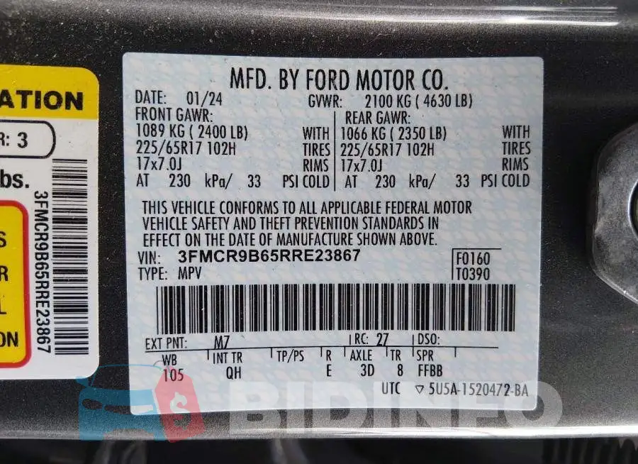 3FMCR9B65RRE23867 Photo# 9