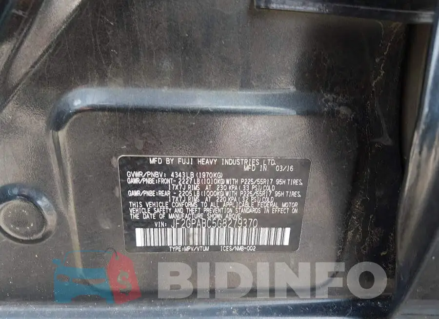 JF2GPABC5G8279370 Photo# 9