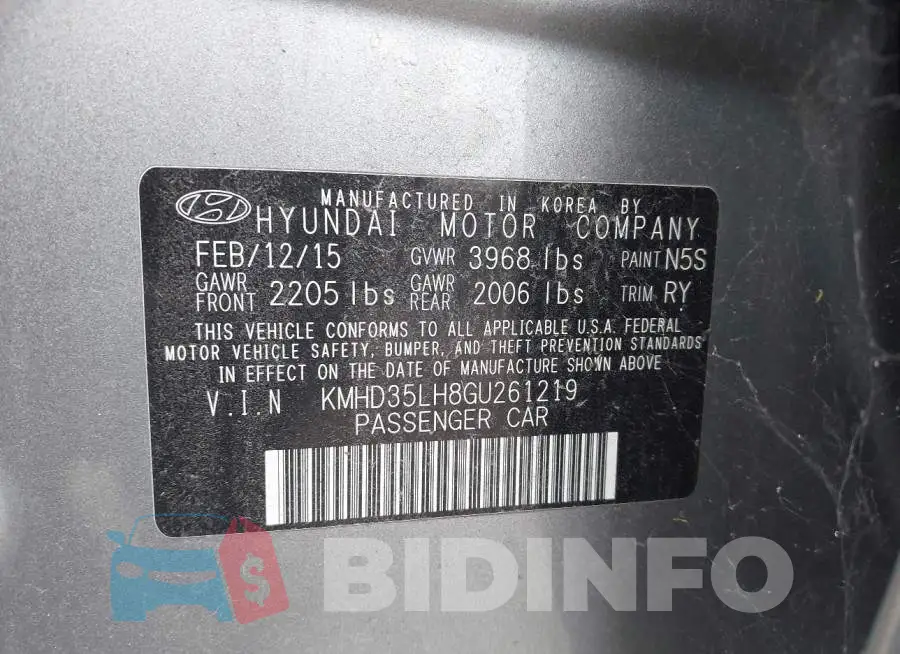 KMHD35LH8GU261219 Photo# 9