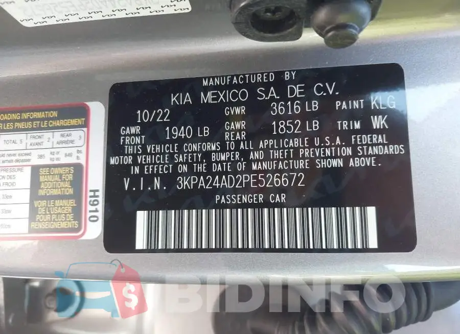 3KPA24AD2PE526672 Photo# 9