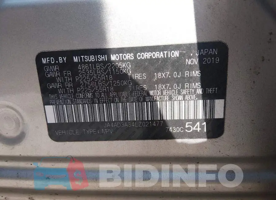 JA4AD3A34LZ021477 Photo# 9