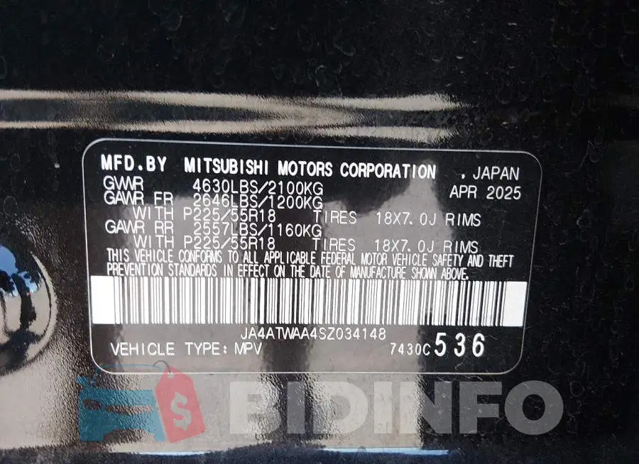 JA4ATWAA4SZ034148 Photo# 9