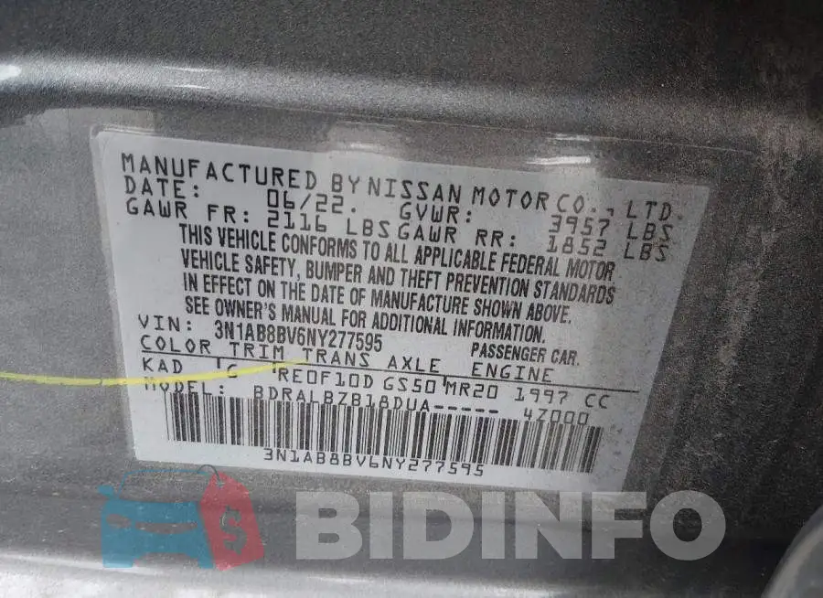 3N1AB8BV6NY277595 Photo# 9