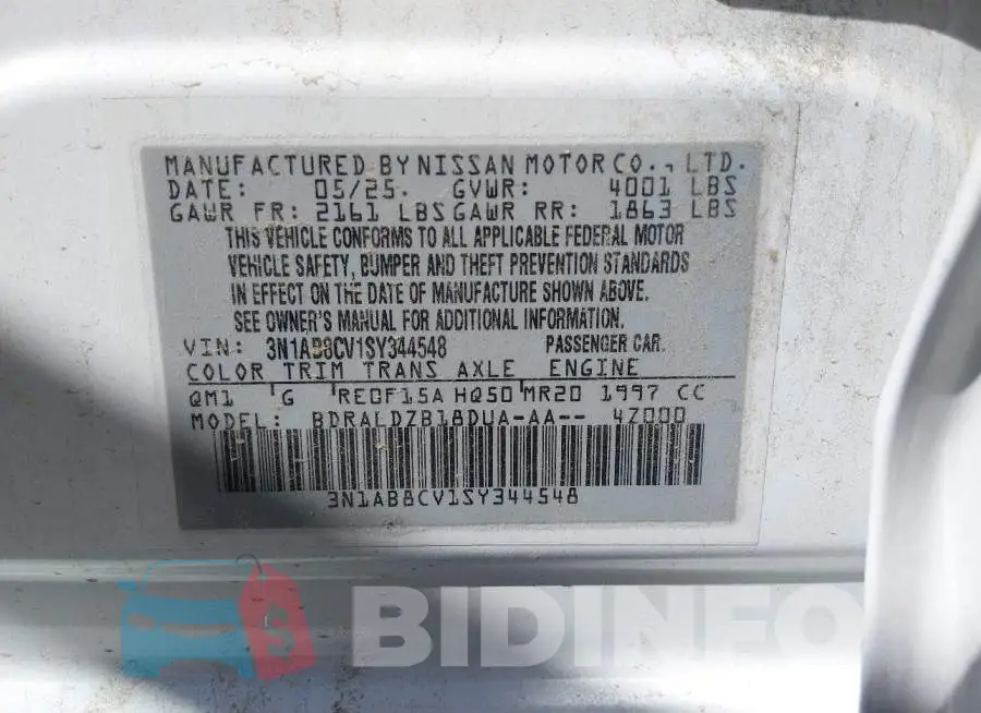 3N1AB8CV1SY344548 Photo# 9
