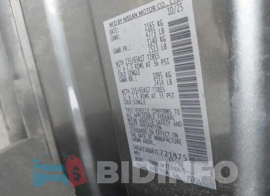 5N1BT3BB8TC721875 Photo# 9