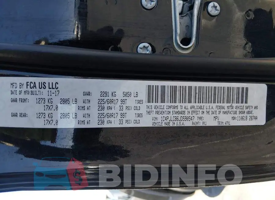 1C4PJLCB6JD590547 Photo# 9