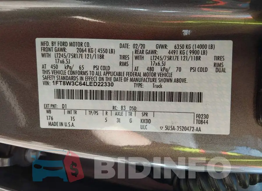 1FT8W3C64LED22330 Photo# 9