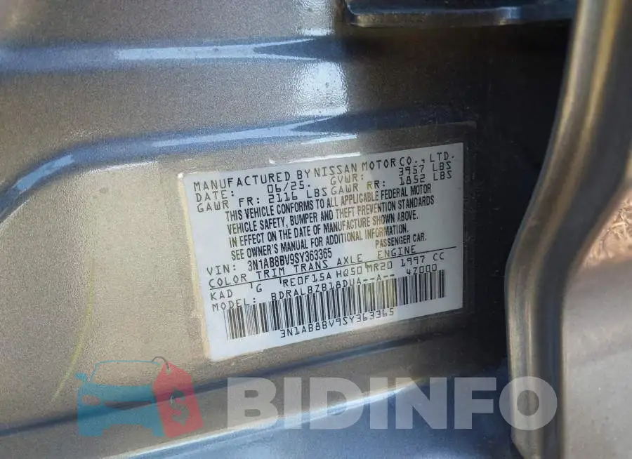 3N1AB8BV9SY363365 Photo# 9