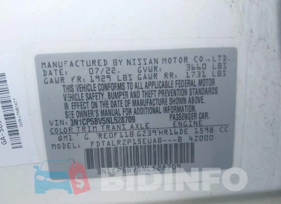 3N1CP5BV5NL528709 Photo# 9