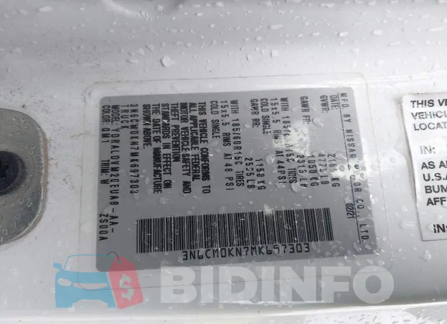 3N6CM0KN7MK697303 Photo# 9