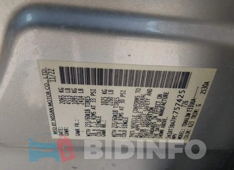 5N1BT3BA7PC757425 Photo# 9