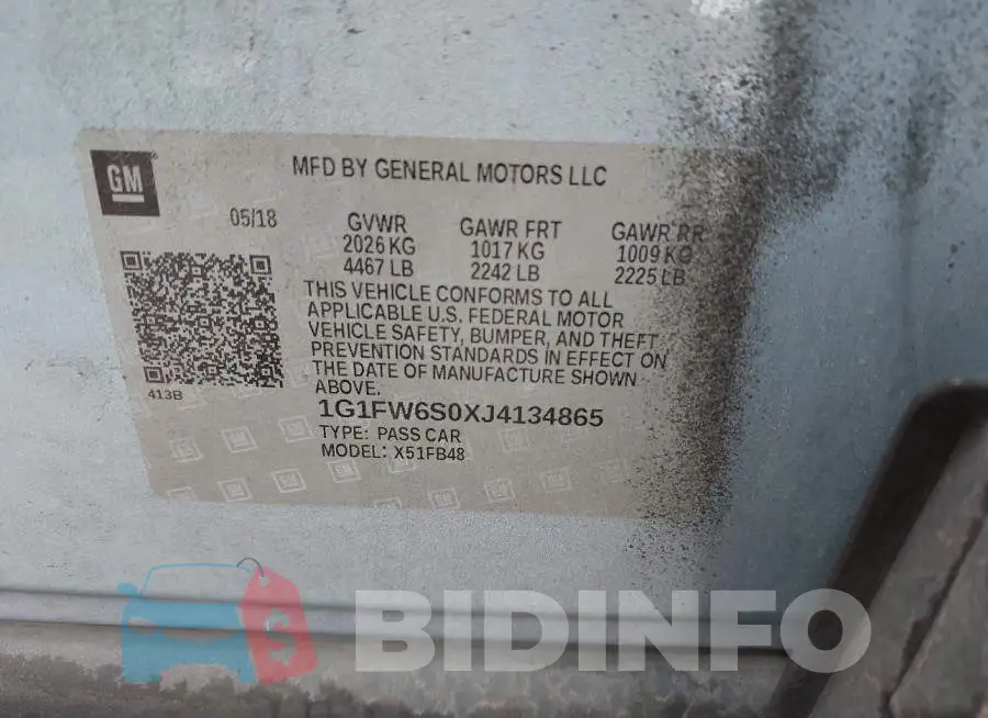 1G1FW6S0XJ4134865 Photo# 9