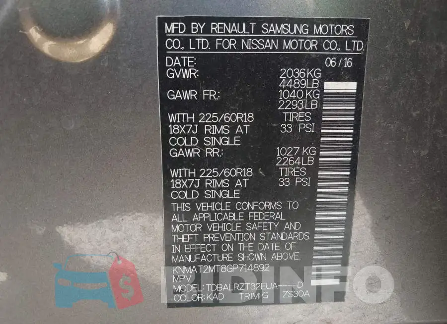 KNMAT2MT8GP714892 Photo# 9
