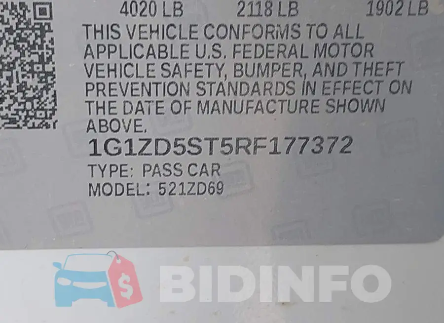 1G1ZD5ST5RF177372 Photo# 9