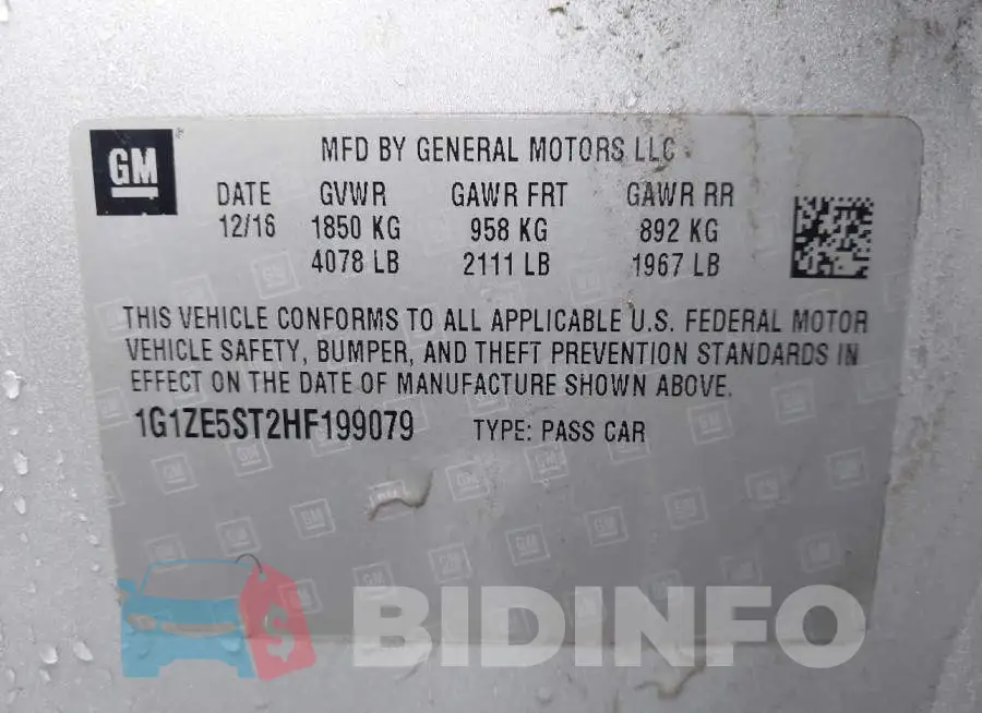1G1ZE5ST2HF199079 Photo# 9
