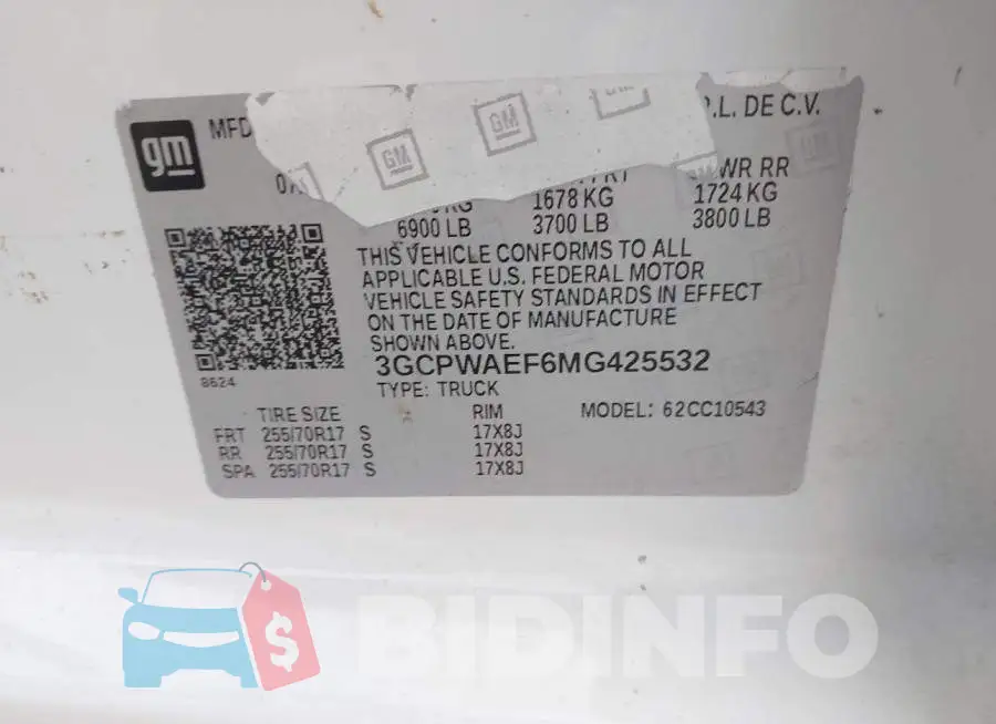 3GCPWAEF6MG425532 Photo# 9